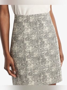 MM Lafleur The Crosby Pencil Skirt Scribble Print